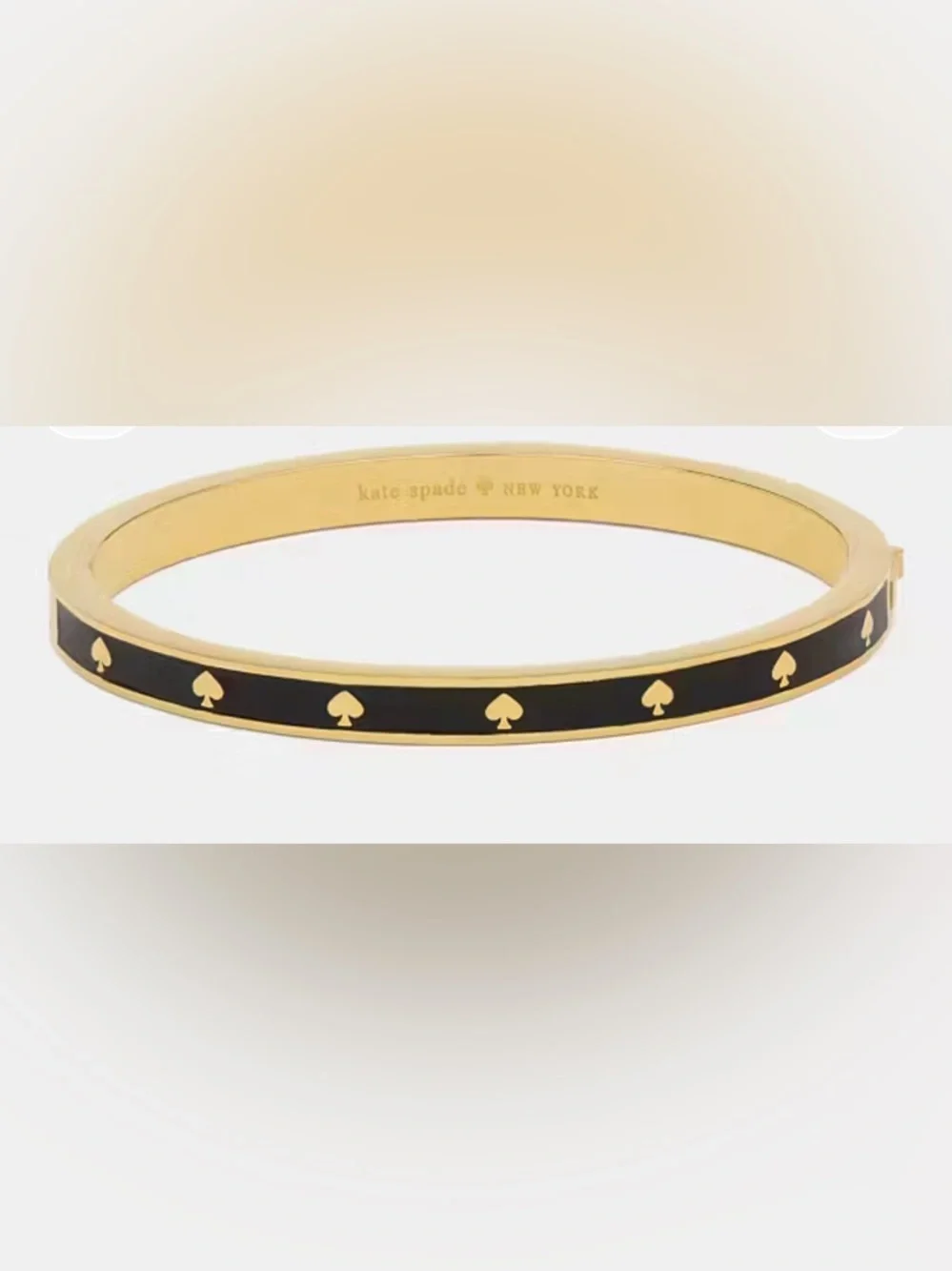 Spot The Spade Enamel Hinged Bangle Bracelet - Picture 8 of 8
